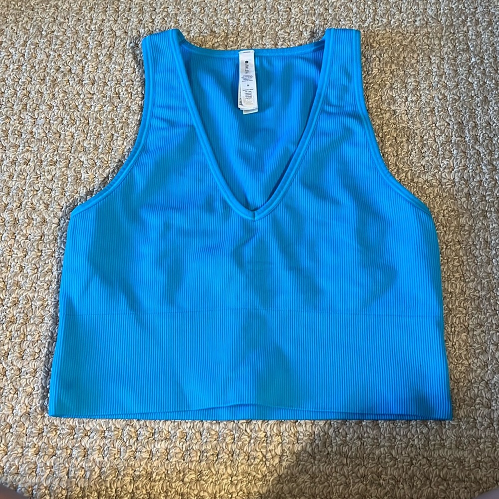 Athleta aurora seamless ribbed crop tank
